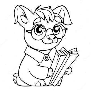 Vidám Hufflepuff Diák Színezőlap Színezők