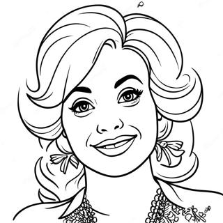 Dolly Parton Portre Szinezolap 115616-51173