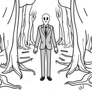 Furcsa Slenderman Az Erdoben Szinezolap 115767-51281