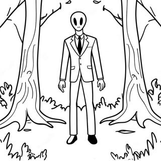 Furcsa Slenderman Az Erdoben Szinezolap 115767-51282