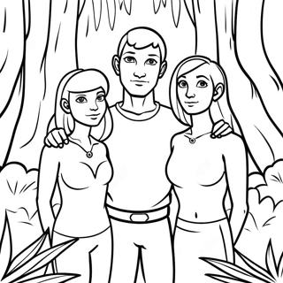 Navi Csalad Az Erdoben Szinezolap 116154-51584