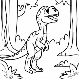 Kiserteties Velociraptor Az Erdoben Szinezolap 116181-51605