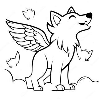 Uvolto Farkas Szines Szarnyakkal Szinezolap 116285 51687
