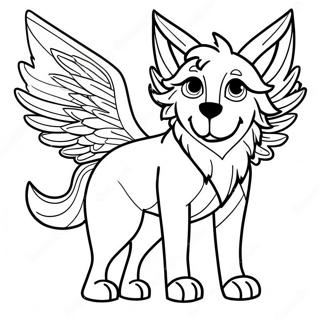 Farkas Varazslatos Szarnyakkal Szinezolap 116287 51694