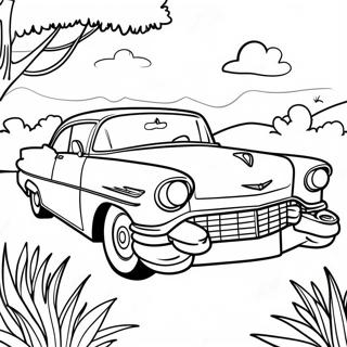 Vintage Cadillac Festoi Tajban Szinezolap 116722 52191