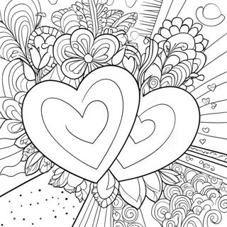 Leszbikus Szerelem Szivek Szinezooldal 117521-52802