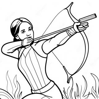 Katniss Everdeen Akcioban Szinezolap 118321 53416