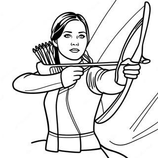 Katniss Everdeen Akcioban Szinezolap 118321 53525