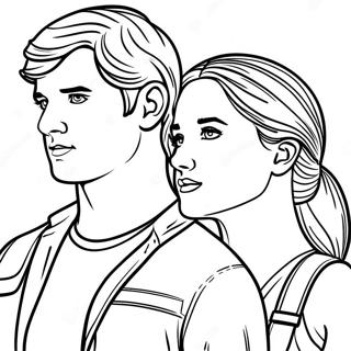 Peeta Mellark Es Katniss Szinezolap 118322 53419