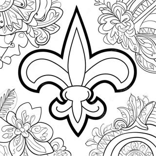 New Orleans Saints Logo Szinezo 119012-54065