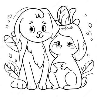 Aranyos Haziallatok Gazdaikkal Szinezolap 119426-54397