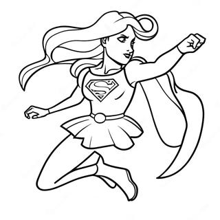 Supergirl Akcio Pozban Szinezolap Színezők