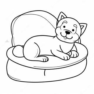 Alvo Macskakutyas Egy Kenyelmes Agyon Szinezolap 120020 54861