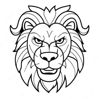 Merges Oroszlan Arc Szinezolap 120684-55377