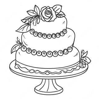 Haromszintes Eskuvoi Tortas Szinezolap 121015-55824