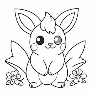 Cuki Flareon Viragokkal Szinezolap 121758-56377