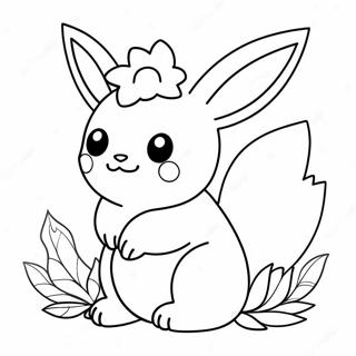 Cuki Flareon Viragokkal Szinezolap 121758-56378