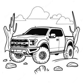 Ford Raptor Off-Road Kaland Színezőlap Színezők