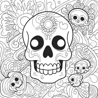 Rajzfilm Koponya Design Szinezolap 122300-56861