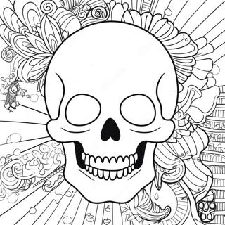 Rajzfilm Koponya Design Szinezolap 122300-56862