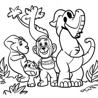 Jumanji Dzsungeli Allatok Szinezolap 122606-57099