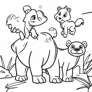 Jumanji Dzsungeli Allatok Szinezolap 122606-57100