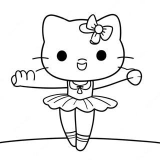 Elegans Hello Kitty Balerina Poz Szinezolap 122658-57137