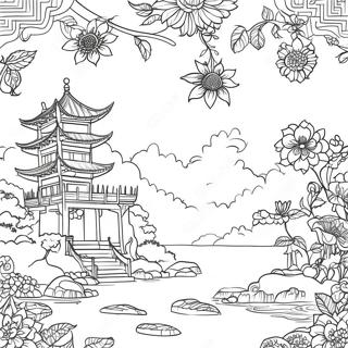 Bonyolult Chinoiserie Taj Szinezolap Színezők