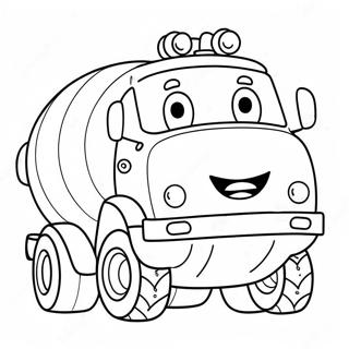 Aranyos Cementes Teherauto Mosolygos Arccal Szinezo 123252 57608