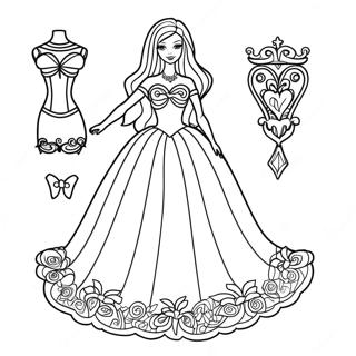 Hercegno Barbie Ruha Szinezolap 123356 57685