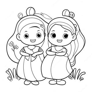 Kis Bűbájosok Levendula Kifestő Oldalak