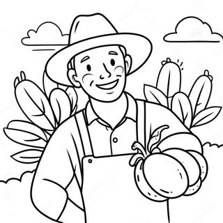 Boldog Gazda Zoldsegekkel Szinezolap 12364 463