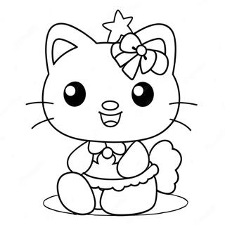 Aranyos Hello Kitty Karacsonyfaval Szinezolap 124122-58367