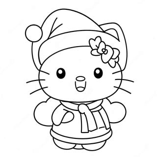 Unnepi Hello Kitty Mikulas Sapkaval Szinezolap 124123-58280