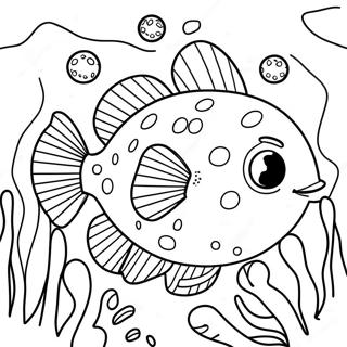 Puffer Fish Korallzatonyban Szinezolap 124203-58439