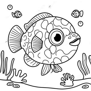 Puffer Fish Korallzatonyban Szinezolap 124203-58440