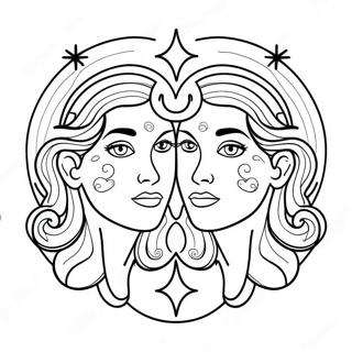 Ikrek Szimbolum Csillagokkal Szinezo 124590 58734