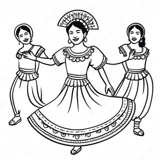 El Salvador Tradicionalis El Salvador Tanc Színezők