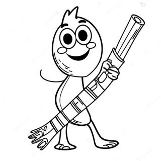 Forky Egy Szivarvany Szines Ceruzat Tartva Szinezo Oldal 125260-59257