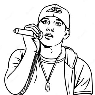 Eminem Mikrofonnal Szinezolap 125799 59670