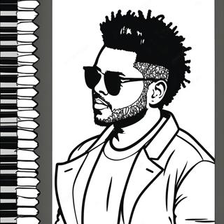 The Weeknd Stilusos Oltozetben Szinezooldal 126471-60193