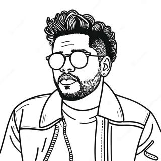 The Weeknd Stilusos Oltozetben Szinezooldal 126471-60196