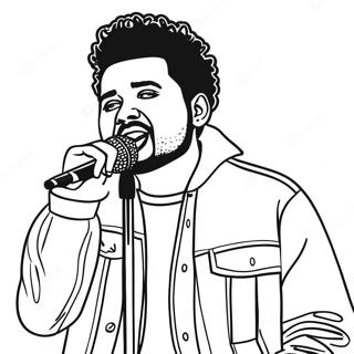 The Weeknd Mikrofonba Enekel Szinezooldal 126472-60198