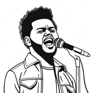 The Weeknd Mikrofonba Enekel Szinezooldal 126472-60199