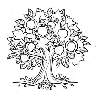 Almafa Szines Levellel Szinezolap 127477-60973