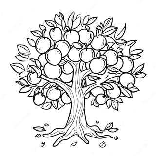 Almafa Szines Levellel Szinezolap 127477-60974