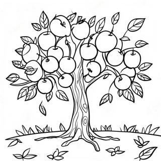 Almafa Szines Levellel Szinezolap 127477-60975