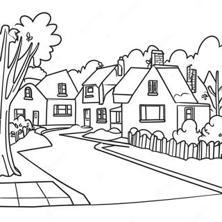 Napfenyes Szomszedsagi Jelenet Szinezo Oldal 127865-61408