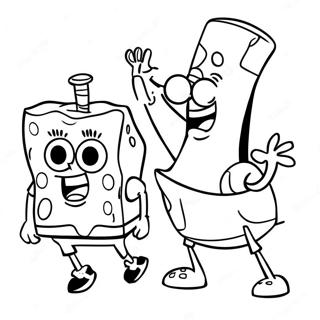 Spongebob Es Patrick Jatszik Szinezo Oldal 127887 61416