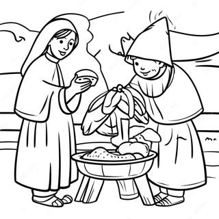 Hagyomanyos Las Posadas Jelenet Szinezolap 128174-61643